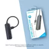 USB 2.0 -keskitin Vention 3-porttinen 100M Ethernet -sovittimella, USB 2.0 -isäntä, 4 porttia, musta