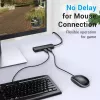 USB 2.0 -keskitin Vention 3-porttinen 100M Ethernet -sovittimella, USB 2.0 -isäntä, 4 porttia, musta