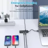 USB 2.0 -keskitin Vention 3-porttinen 100M Ethernet -sovittimella, USB 2.0 -isäntä, 4 porttia, musta