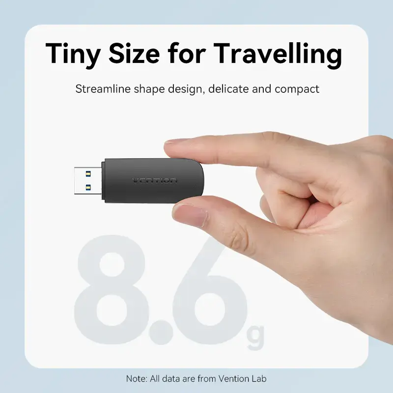 Vention CLGB0 2-in-1-kortinlukija, USB 3.0 A, SD + TF, kaksi asemakirjainta, musta