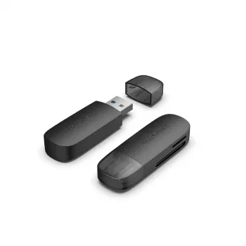 Vention 2-in-1 USB 3.2 Gen 1 (USB 3.0) -kortinlukija — SD & MicroSD, musta, kompakti