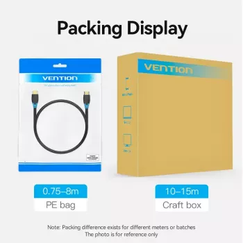 HDMI-kaapeli Vention 1M musta 18 Gbit/s 2.0