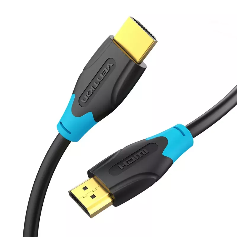 HDMI-kaapeli Vention 2 m, HDMI 2.0, 18 Gbit/s, 4K@60Hz, HDR, ARC, Ethernet, musta