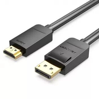 Vention DP–HDMI-kaapeli 1,5 m musta DisplayPort HDMI 1,5 m