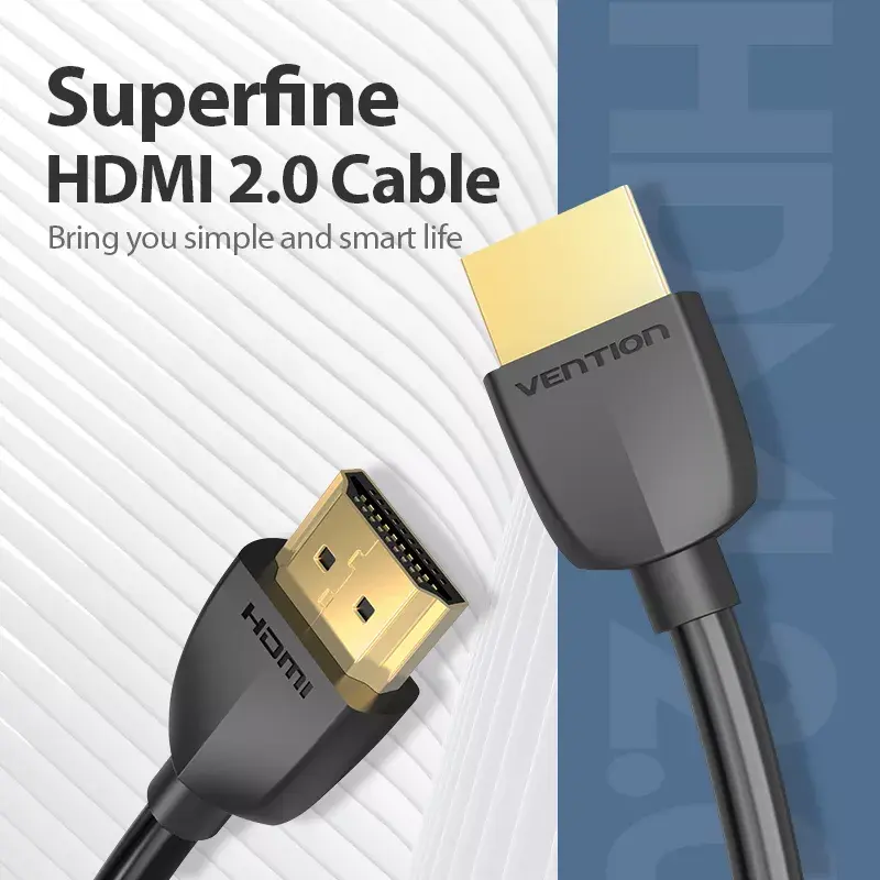 Vention kannettava HDMI-kaapeli 1M musta 2.0 18 Gbit/s