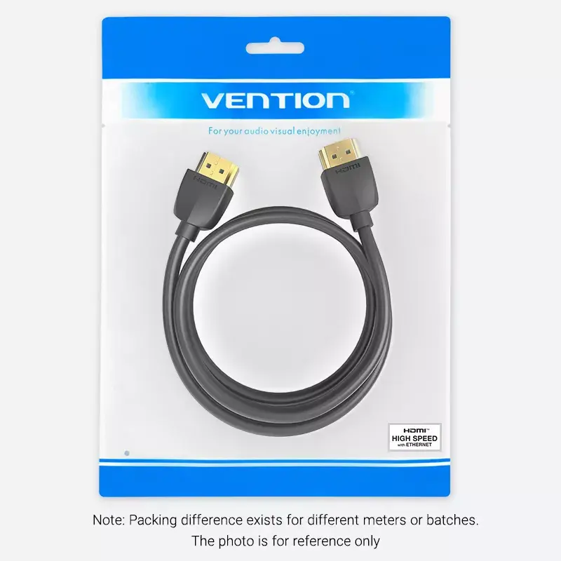 Vention kannettava HDMI-kaapeli 3M musta HDMI 2.0 18 Gbit/s