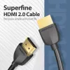 Vention kannettava HDMI-kaapeli 3M musta HDMI 2.0 18 Gbit/s