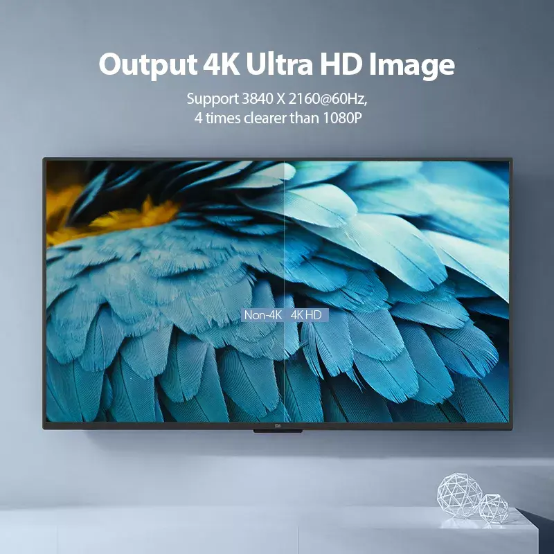 Vention kannettava HDMI-kaapeli 3M musta HDMI 2.0 18 Gbit/s