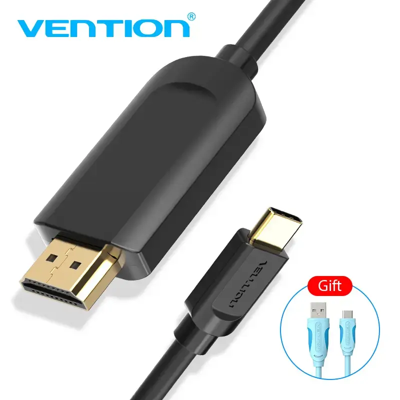 Vention Type-C–HDMI-kaapeli 2 m musta USB Type-C HDMI