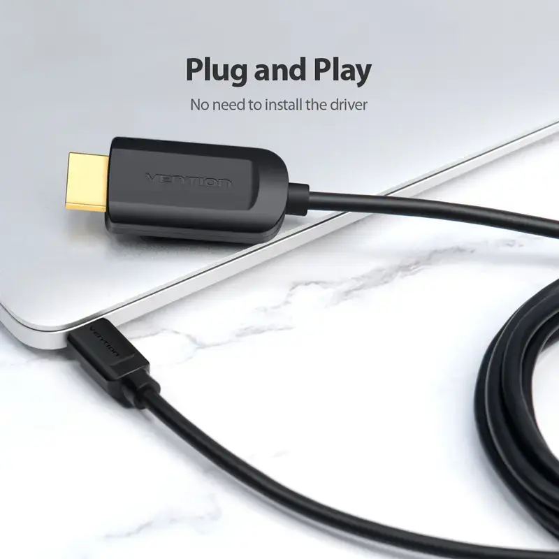 Vention Type-C–HDMI-kaapeli 2 m musta USB Type-C HDMI
