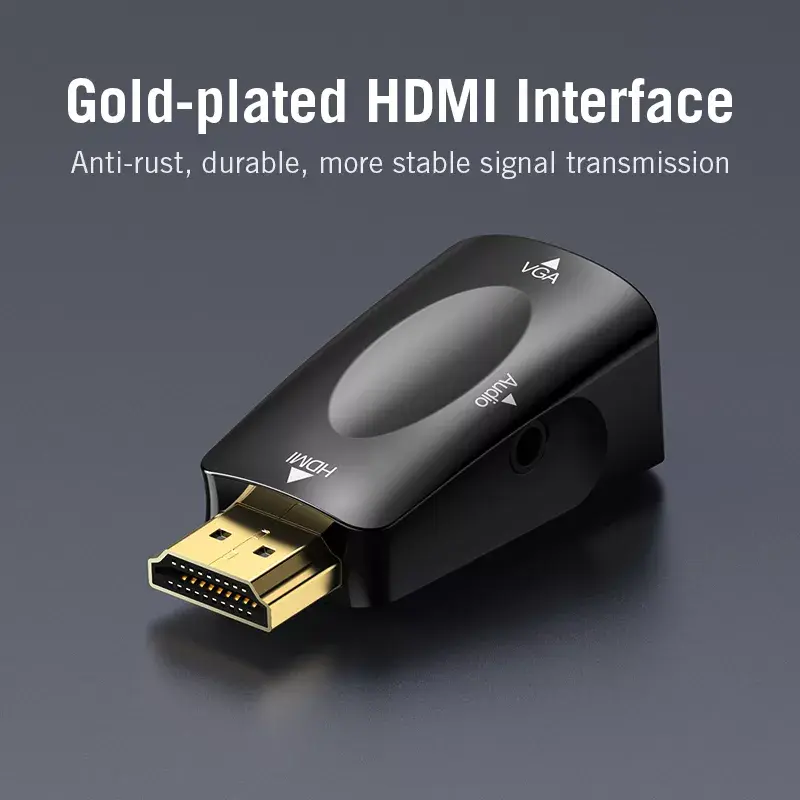 Vention AIDB0 HDMI–VGA-muunnin, 3,5 mm:n ääniliitäntä