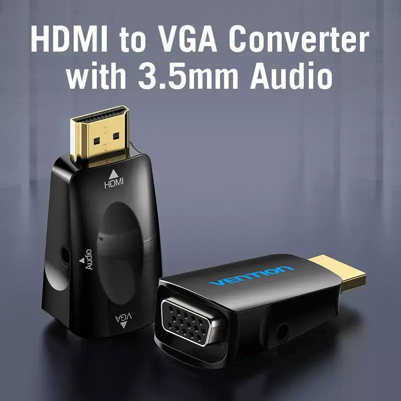 Vention AIDB0 HDMI–VGA-muunnin, 3,5 mm:n ääniliitäntä