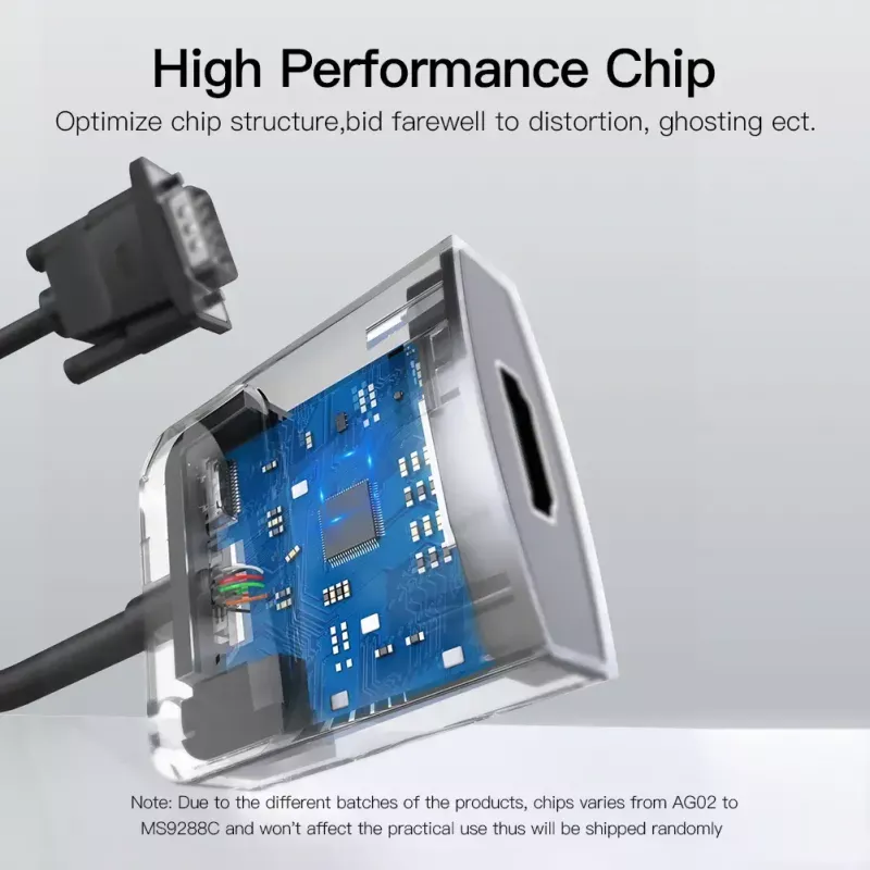 VGA–HDMI-muunnin Vention 0,15 m musta VGA HDMI Micro-USB audio