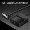 VGA–HDMI-muunnin Vention 0,15 m musta VGA HDMI Micro-USB audio