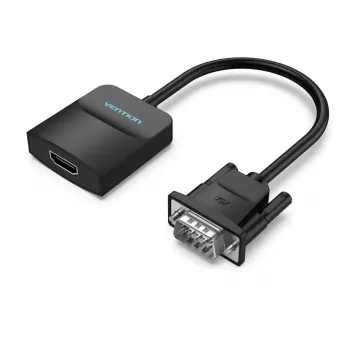 VGA–HDMI-muunnin Vention 0,15 m musta VGA HDMI Micro-USB audio