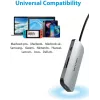 Telakointiasema Vention USB-C–HDMI USB 3.0×3 SD TF PD 100W harmaa
