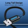 Vention COJBH USB 2.0 -kaapeli, USB-A-uros – USB-A-uros, 2 m, 2 A, musta