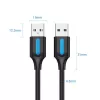 Vention COJBH USB 2.0 -kaapeli, USB-A-uros – USB-A-uros, 2 m, 2 A, musta