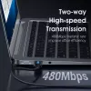 Vention COJBH USB 2.0 -kaapeli, USB-A-uros – USB-A-uros, 2 m, 2 A, musta