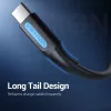 Vention USB 2.0 A -uros - C -uros 3A -kaapeli 0,5 m musta