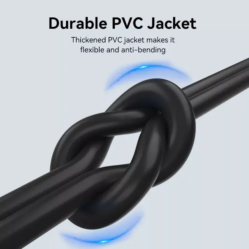 Vention USB 2.0 A uros - C uros 3A kaapeli 0.5M musta