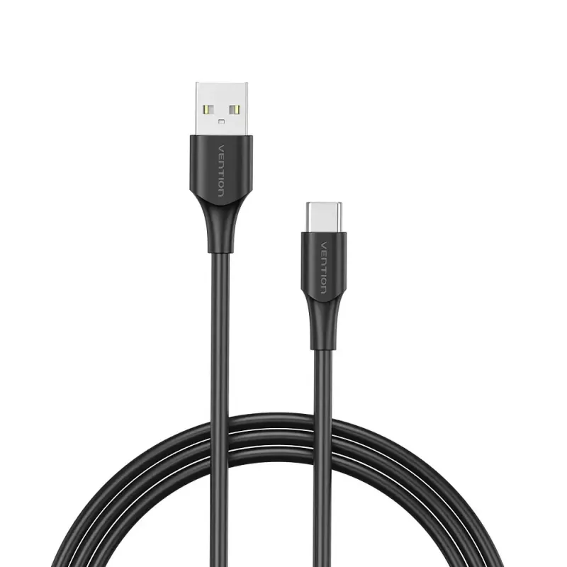 Vention USB 2.0 A uros - C uros 3A kaapeli 0.5M musta