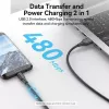 Vention USB 2.0 A uros - Micro-B uros 2A kaapeli 1M musta