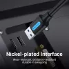 Vention CONBD USB 3.0 -kaapeli, USB-A-uros – USB-A-uros, 0,5 m, PVC, musta