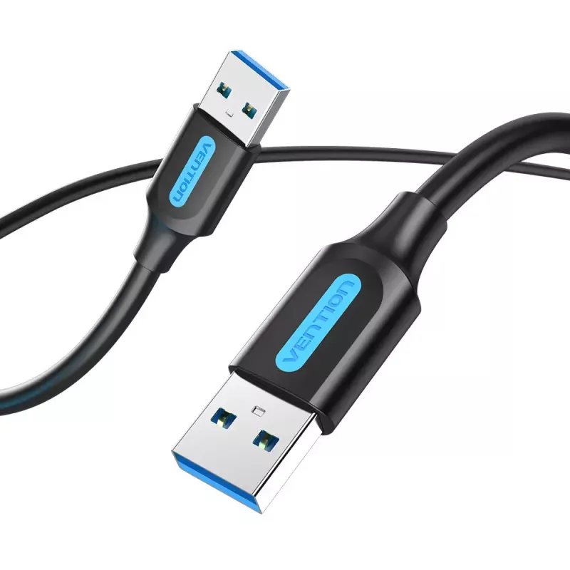Vention CONBD USB 3.0 -kaapeli, USB-A-uros – USB-A-uros, 0,5 m, PVC, musta