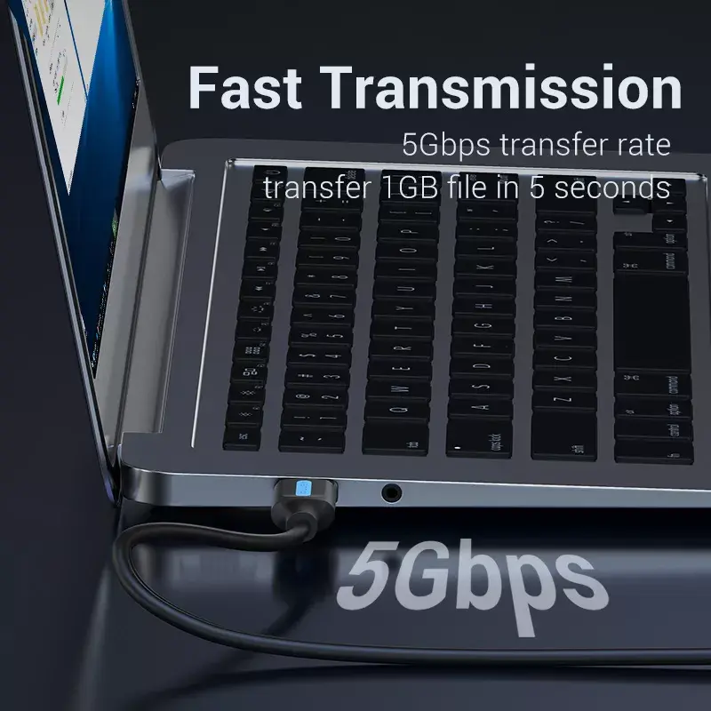 Vention CONBD USB 3.0 -kaapeli, USB-A-uros – USB-A-uros, 0,5 m, PVC, musta