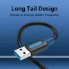 Vention CONBD USB 3.0 -kaapeli, USB-A-uros – USB-A-uros, 0,5 m, PVC, musta