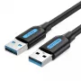 Vention CONBD USB 3.0 -kaapeli, USB-A-uros – USB-A-uros, 0,5 m, PVC, musta