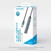 Vention CKOHB 4-in-1 USB 3.0 -minikeskitin, 1x USB 3.0 + 3x USB 2.0, 5 Gbps, 0,15 m, alumiini, harmaa