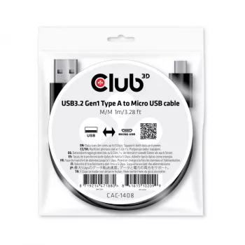 USB 3.2 Gen1 Type-A - Micro-USB -kaapeli M/M 1 m CLUB3D CAC-1408