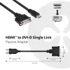 CLUB3D HDMI - DVI Single Link passiivinen adapteri 0,40 m HDMI DVI