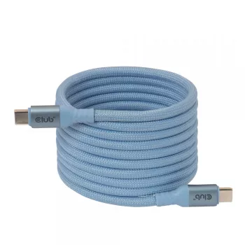 CLUB3D USB-C® Magnetic-Coil 240W PD3.1 sininen kaapeli 2m / 6.56ft pikalataus
