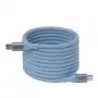 Club 3D CAC-3030 USB-C Magnetic-Coil -kaapeli, 240 W PD3.1, kaksisuuntainen, pikalataus, 2 m (6,56 ft), sininen
