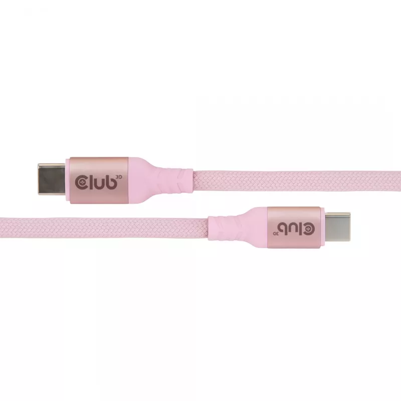 CLUB3D USB-C Magnetic-Coil 240W pinkki kaapeli 2m USB 2.0