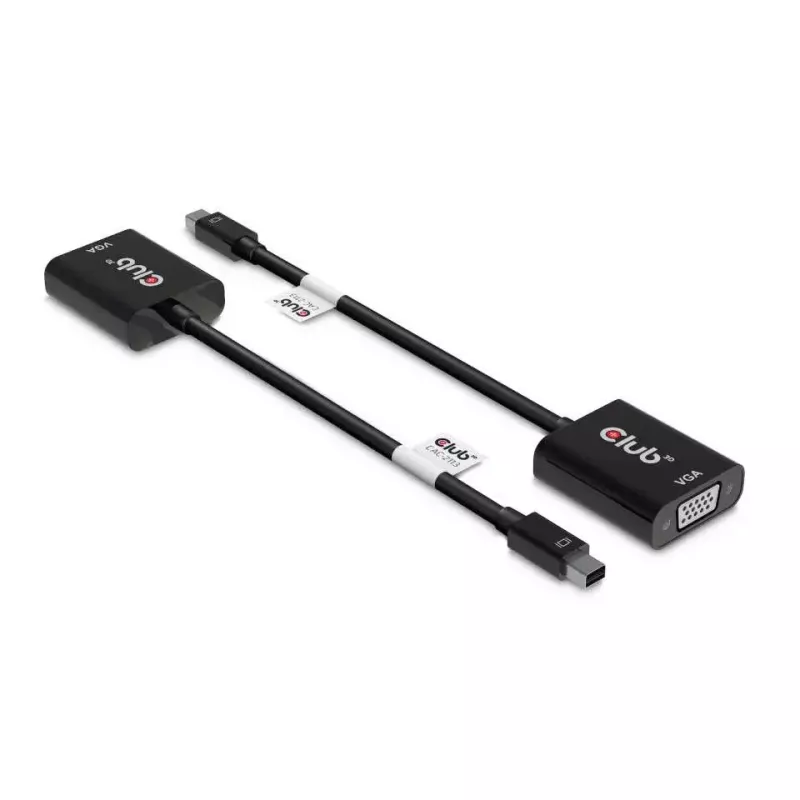CLUB3D MiniDisplayPort™ - VGA musta aktiivinen adapteri M/F