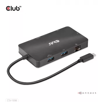 CLUB3D USB Gen2 Type-C - Dual DisplayPort 4k60Hz 7-in-1 HUB