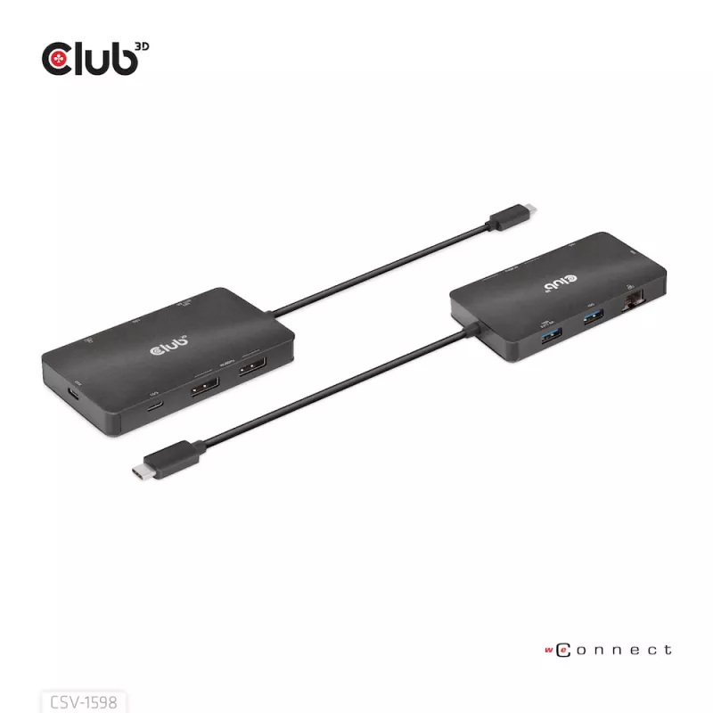 CLUB3D USB Gen2 Type-C - Dual DisplayPort 4k60Hz 7-in-1 HUB