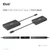 CLUB3D USB Gen2 Type-C - Dual DisplayPort 4k60Hz 7-in-1 HUB