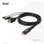 CLUB3D HDMI - VGA -kaapeli M/M 2m 28AWG