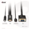 Club 3D CAC-1712 HDMI–VGA-kaapeli M/M Micro-USB-virralla ja 3,5 mm:n äänellä, 2 m (6,56 ft), 28AWG