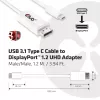 CLUB3D USB 3.1 Type-C -kaapeli - DisplayPort 1.2 UHD -adapteri