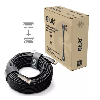 Club 3D HDMI Hybrid AOC -kaapeli 8K60Hz / 4K120Hz 50 m, HDMI tyyppi A uros-uros