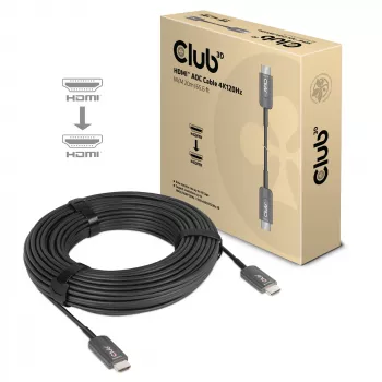 CLUB3D Ultra High Speed HDMI™ Certified AOC -kaapeli 4K120Hz/8K60Hz yksisuuntainen uros/uros 20m/65,6ft