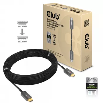 CLUB3D Ultra High Speed HDMI™ Certified AOC -kaapeli 4K120Hz/8K60Hz yksisuuntainen M/M 15m