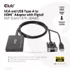 Club 3D CAC-1720 VGA- ja USB Type-A – HDMI-sovitin johdolla M/F, 0,6 m (1,97 ft), 28AWG, musta