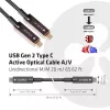 CLUB3D USB Gen 2 Type-C Active Optical -kaapeli A/V yksisuuntainen M/M 20 m
